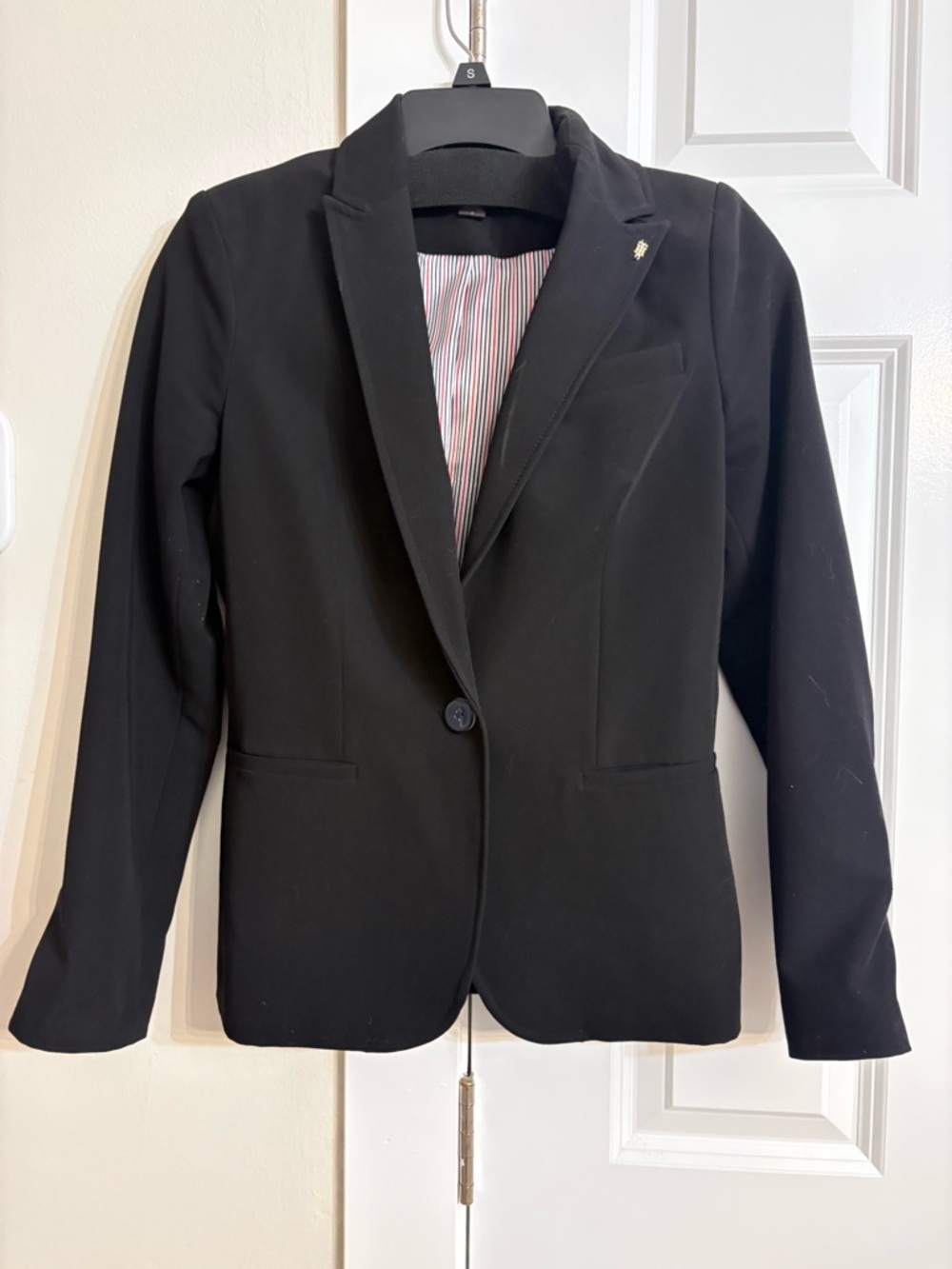 Tommy Hilfiger Black Single-Button Blazer